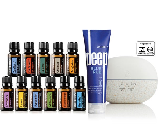 Kit doTERRA® Essencial Para o Lar + Difusor